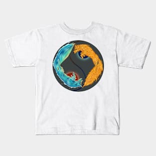 Yin and Yang Foxes Kids T-Shirt